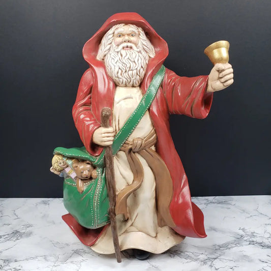 Hand Painted Santa Ceramic Vintage Decor
