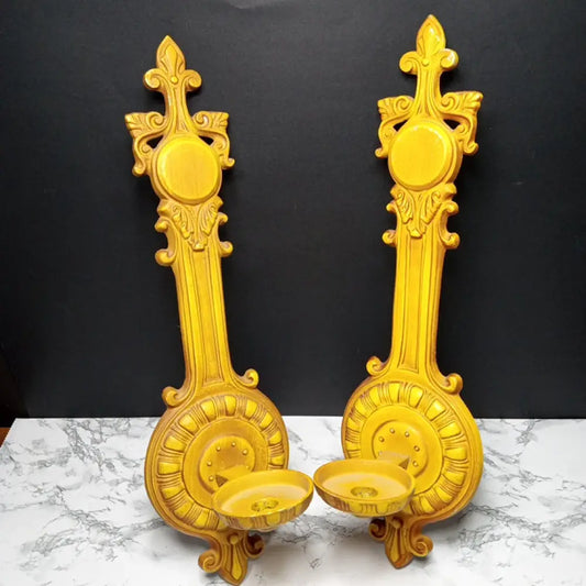 Sexton Metal Wall Candle Sconces ( Vintage ) Decor