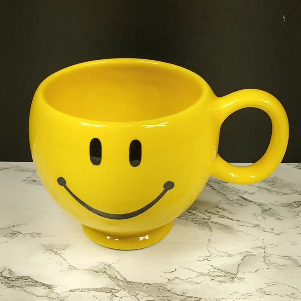 Smiley Face Coffee Mug Large Vintage Decor