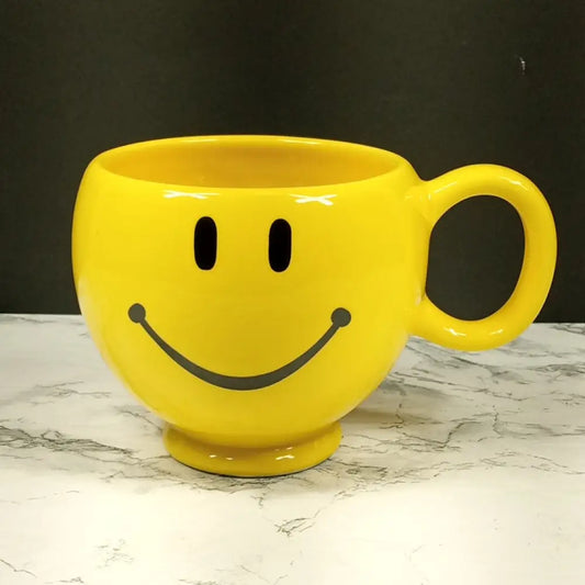 Smiley Face Coffee Mug Large Vintage Decor
