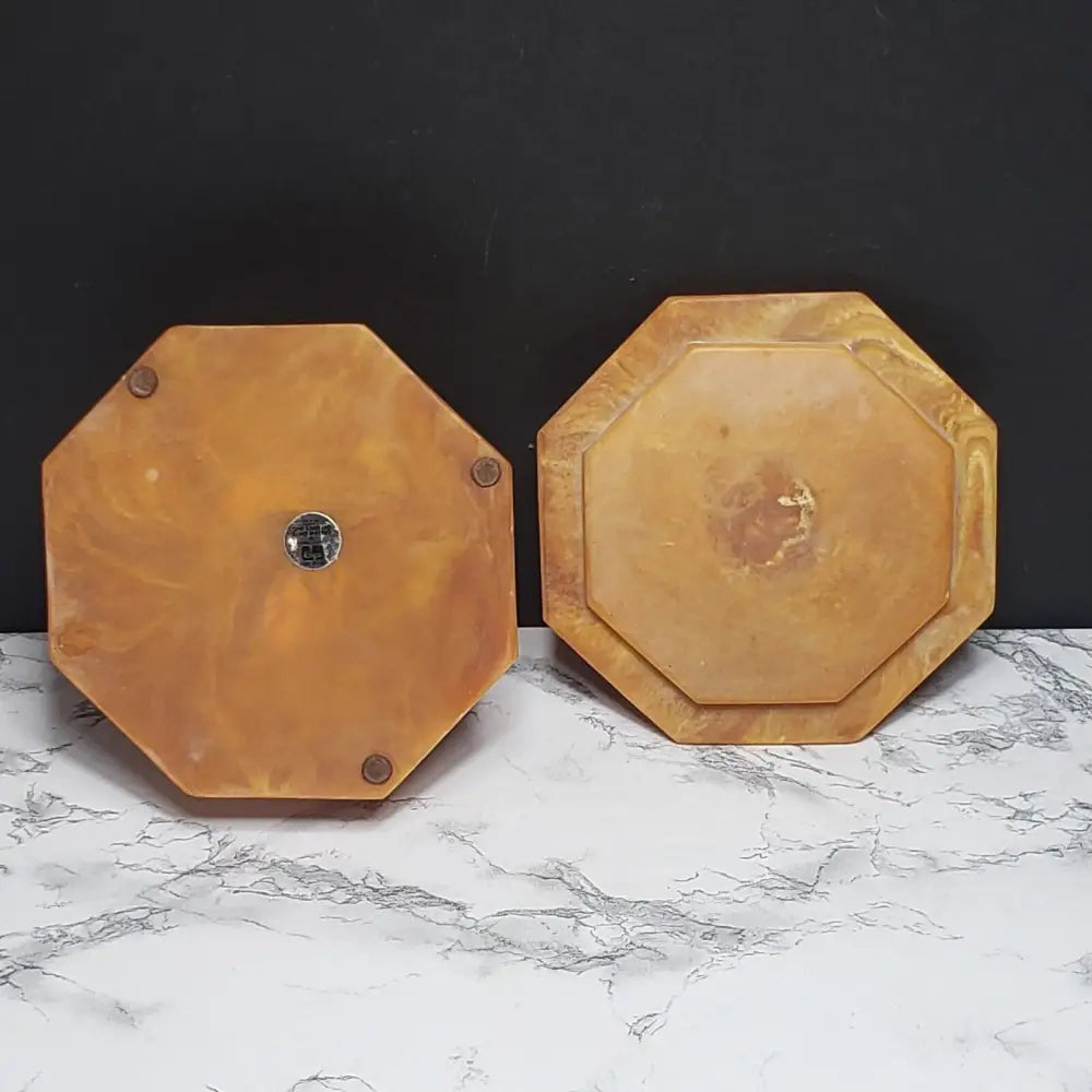 Soapstone Trinket Box Large Seashell Design (Vintage) Decor