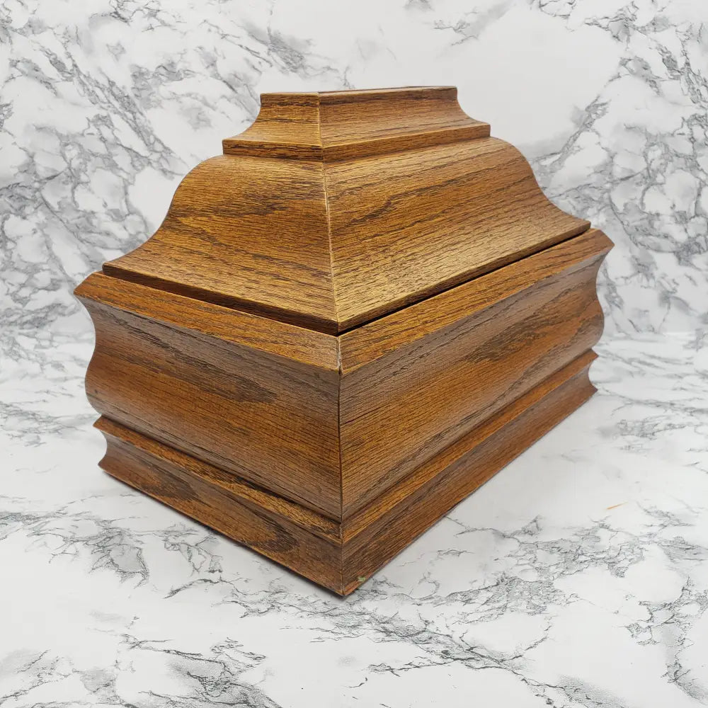 Solid Oak Large Lidded Box Handmade Vintage Decor