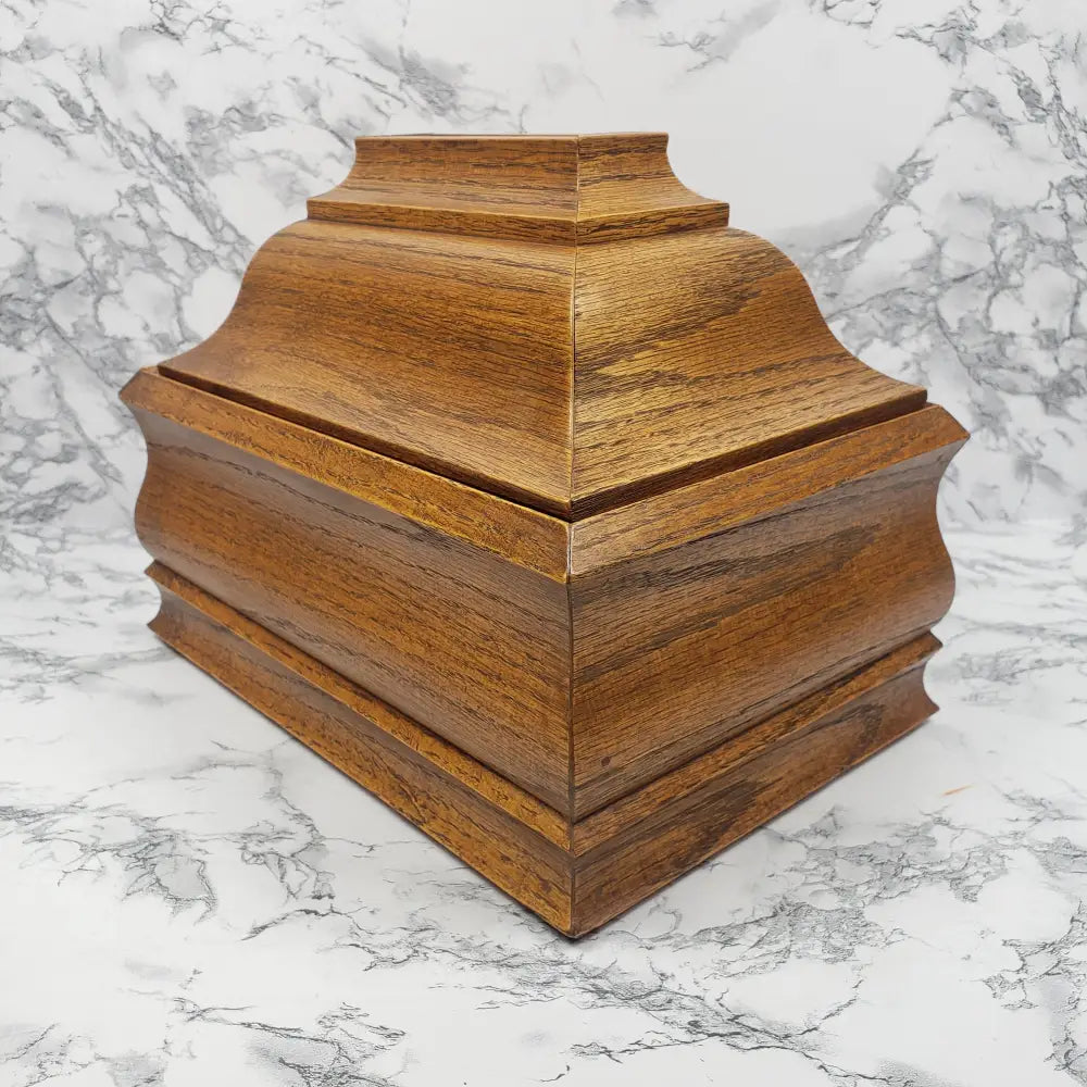 Solid Oak Large Lidded Box Handmade Vintage Decor