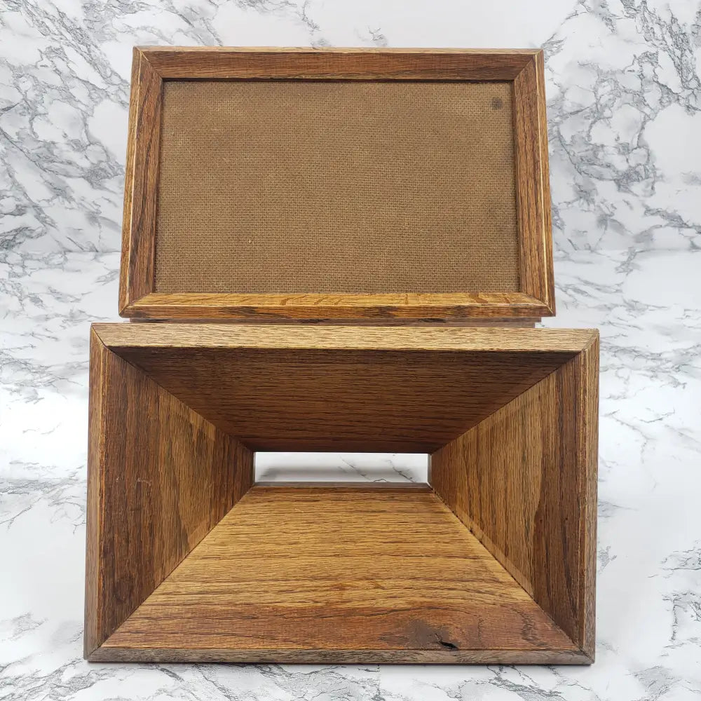 Solid Oak Large Lidded Box Handmade Vintage Decor