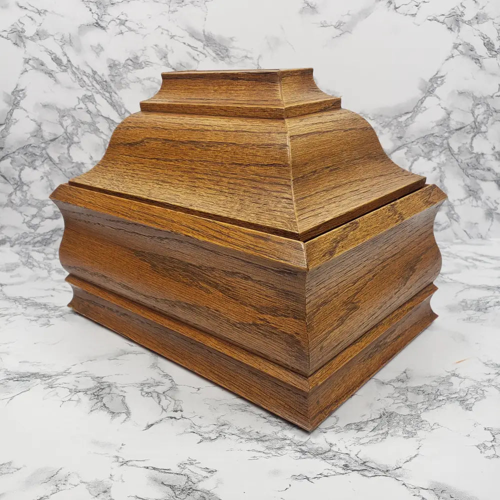 Solid Oak Large Lidded Box Handmade Vintage Decor