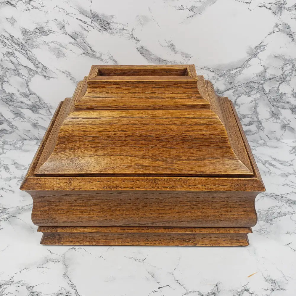 Solid Oak Large Lidded Box Handmade Vintage Decor