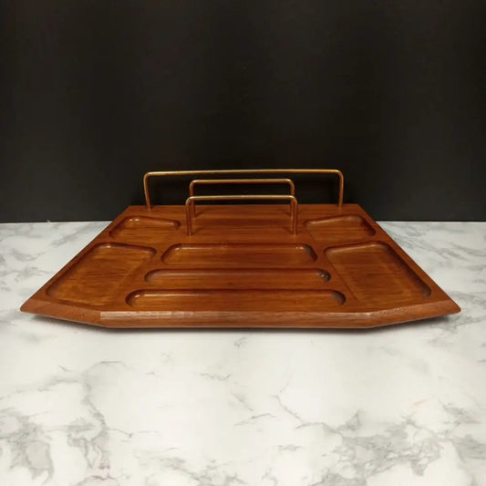 Solid Walnut Mens Dresser Desk Valet ( Vintage ) Decor