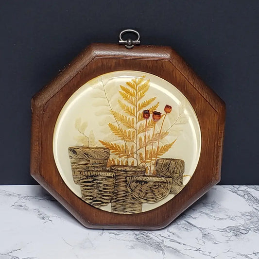 Solid Wood & Lucite Trivet Wall Decor (Vintage)