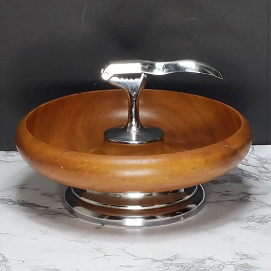 Solid Wood Nutcracker Bowl Hellerware Vintage Decor