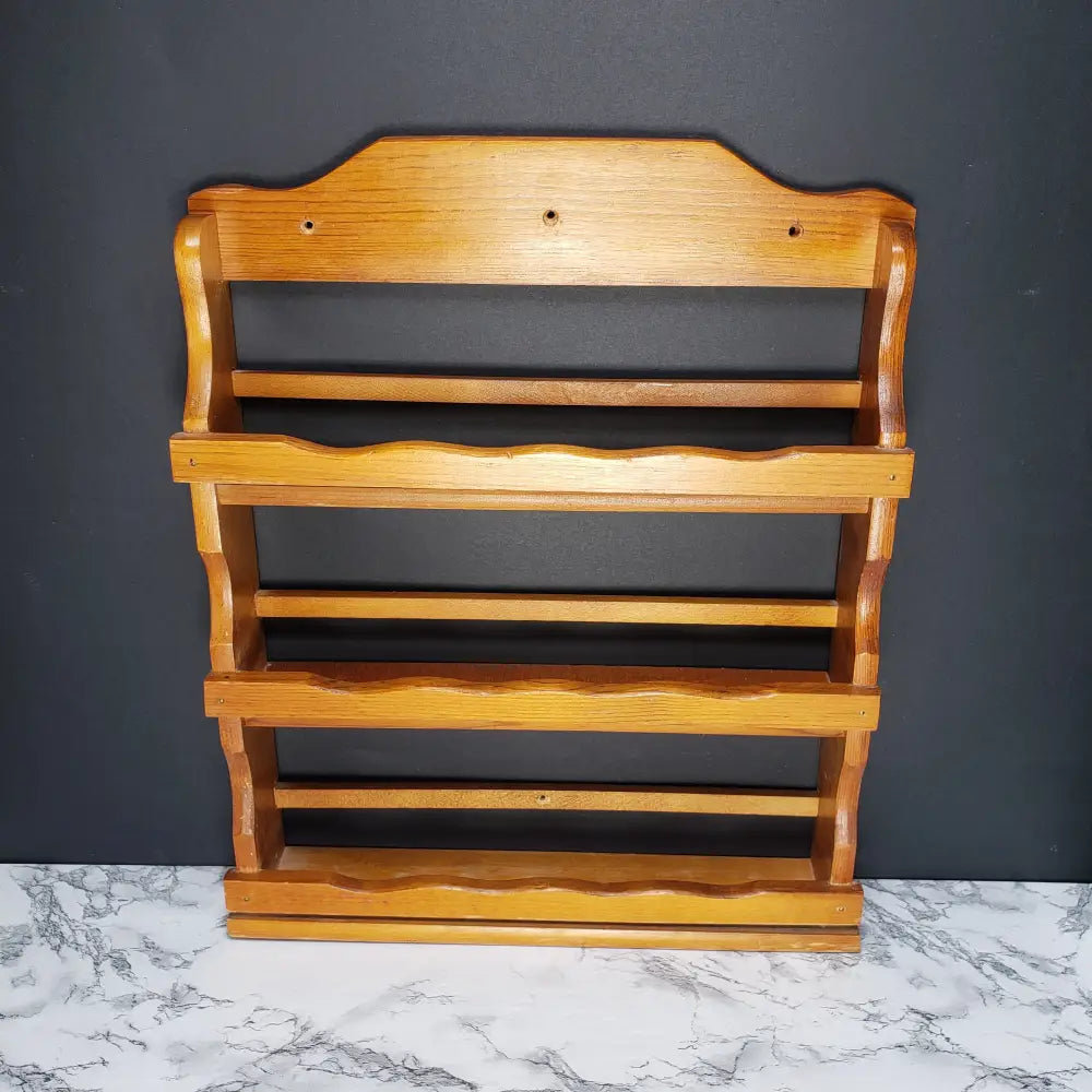 Spice Rack 24 Jar Wood Wall Mount Vintage Hometime Vintage Handmade