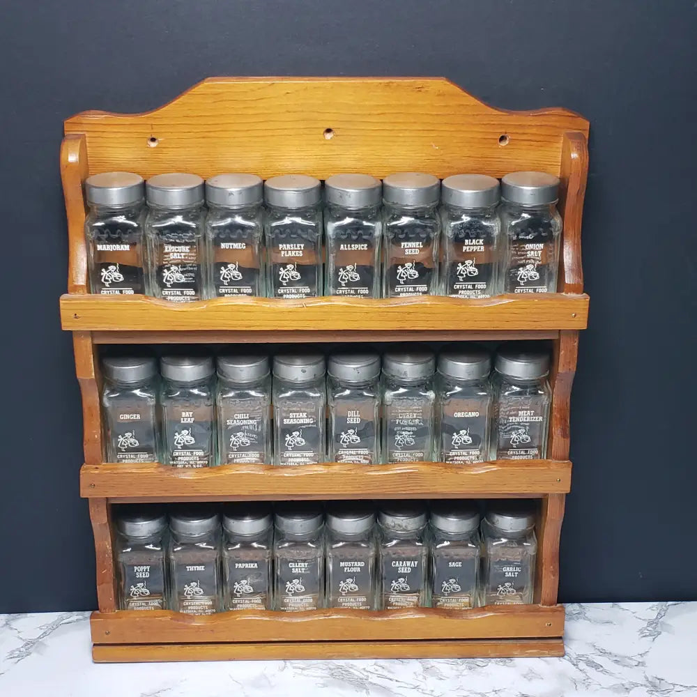 Vintage spice rack for wall shop