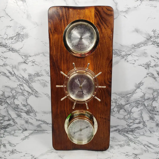 Springfield Weather Station Solid Wood Vintage Decor