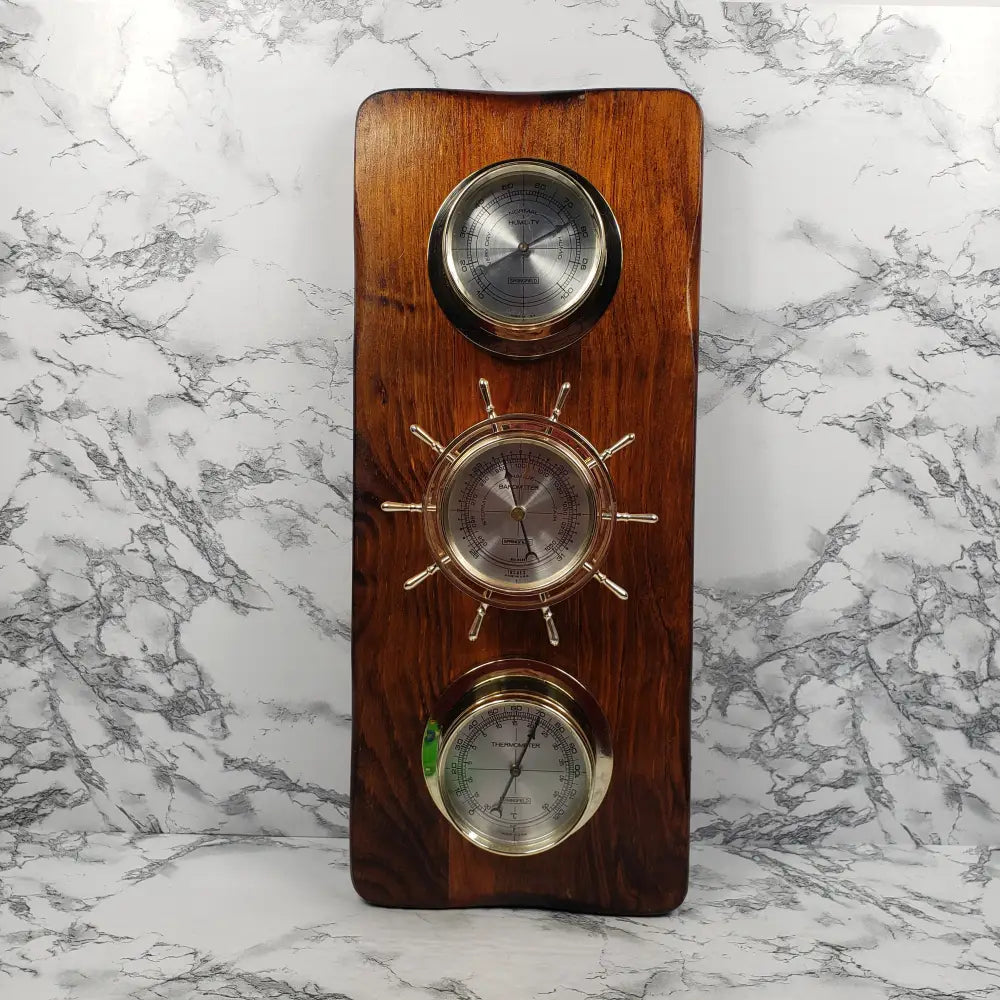 Springfield Weather Station Solid Wood Vintage Decor