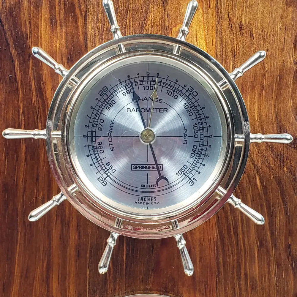 Springfield Weather Station Solid Wood Vintage Decor