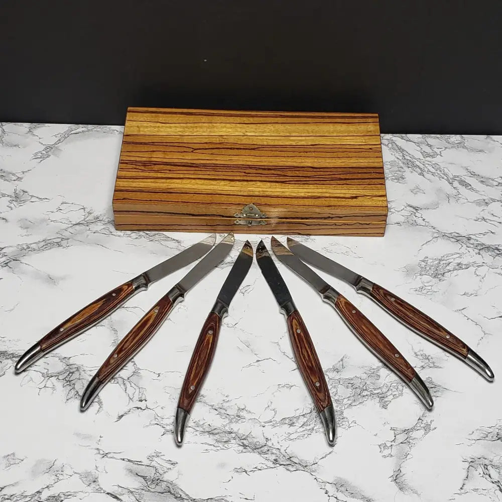 Japanese Steak Knife Full Tang Boxed Set (Vintage) Kitchen & Dining