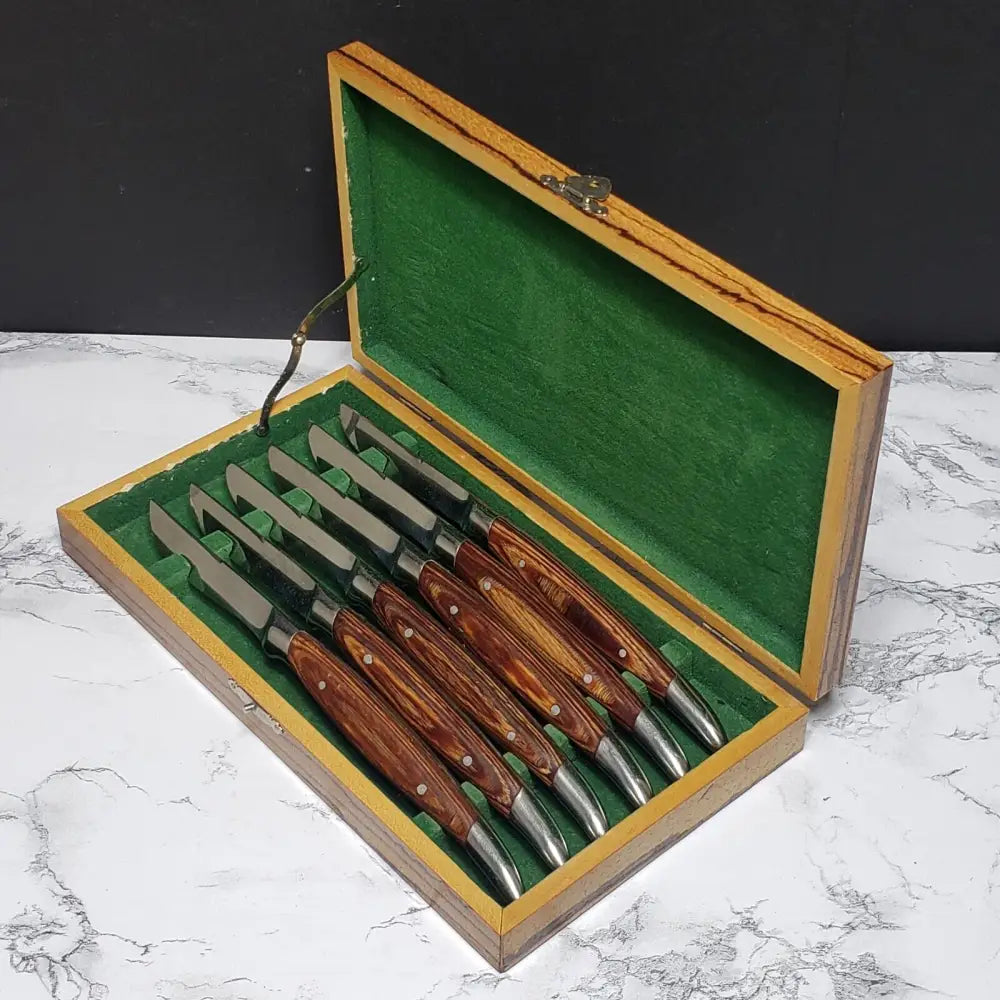 Japanese Steak Knife Full Tang Boxed Set (Vintage) Kitchen & Dining