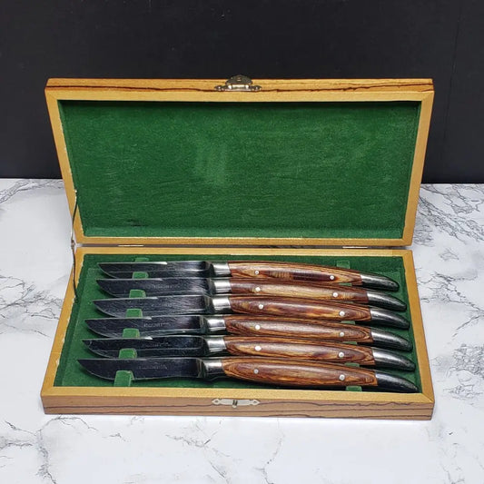 Japanese Steak Knife Full Tang Boxed Set (Vintage) Kitchen & Dining