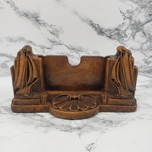 Syroco Nautical Card Holder Syrocowood Vintage Decor