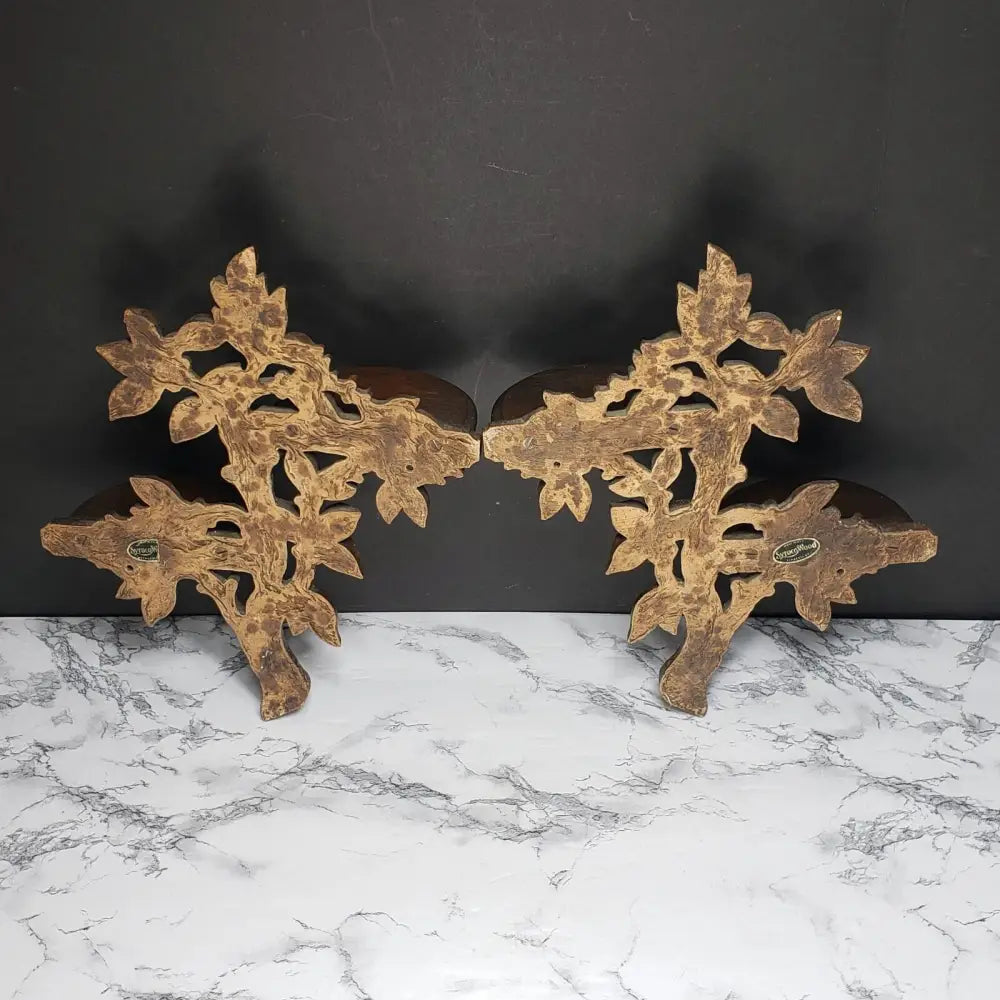 Syroco Syrocowood Shelf Pair (Vintage) Decor