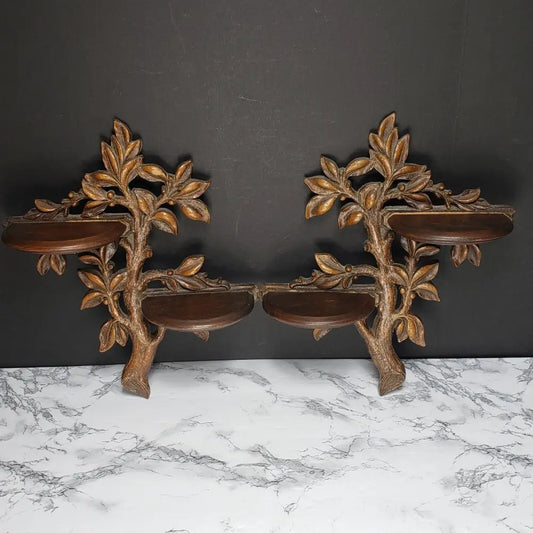 Syroco Syrocowood Shelf Pair (Vintage) Decor