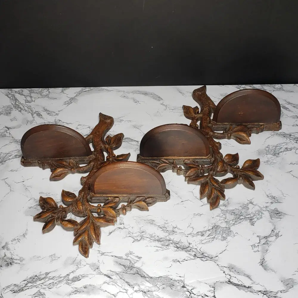 Syroco Syrocowood Shelf Pair (Vintage) Decor