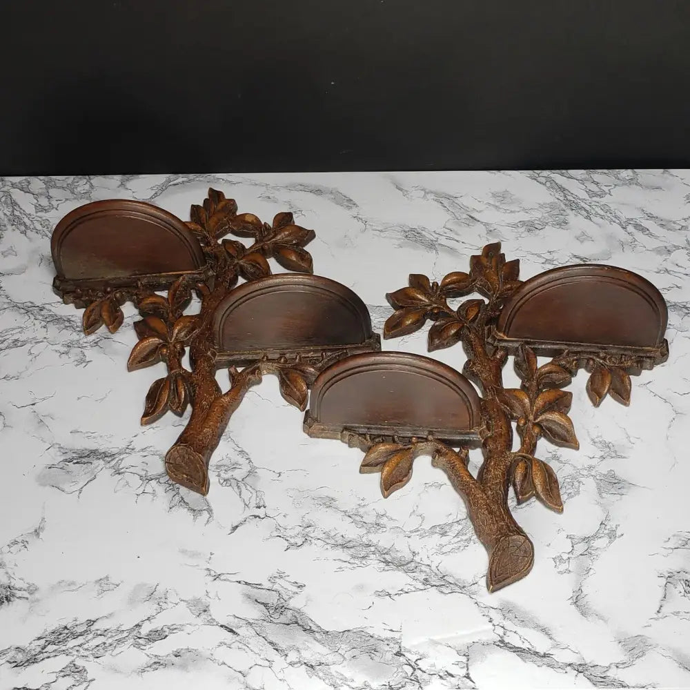 Syroco Syrocowood Shelf Pair (Vintage) Decor