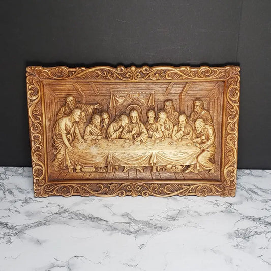 Syroco Wood Last Supper Wall Hanging (Vintage) Decor