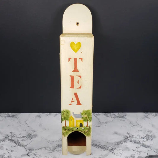 Tea Bag Dispenser Solid Wood Rustic Farmhouse Vintage Decor