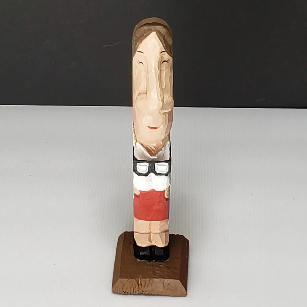 Teacher Eyeglass Holder Peepers Hand Carved Wood Decor