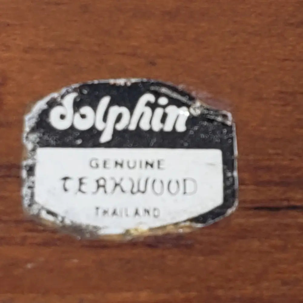 Teakwood Bowl Set Handmade Dolphin Vintage Decor