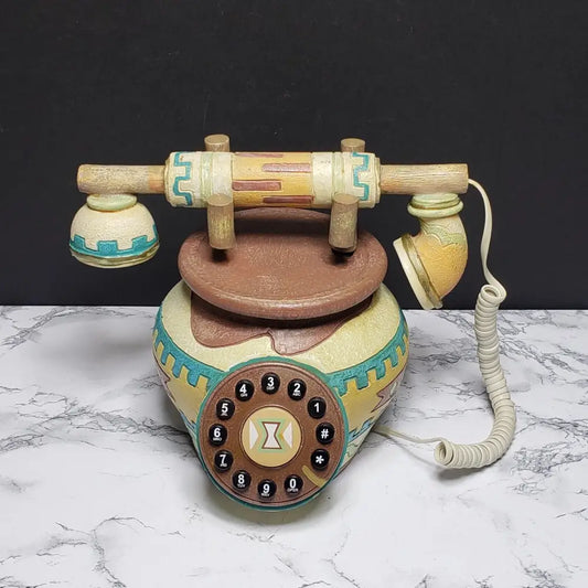 Southwest Pottery Unique Landline Telephone Decor