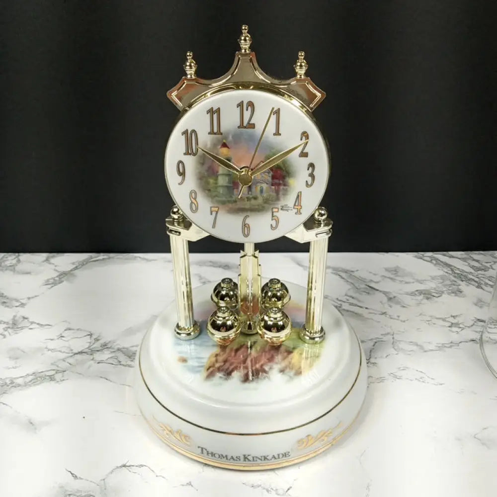 Thomas Kinkade Anniversary Clock Porcelain Vintage Decor