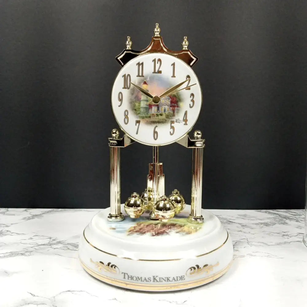 Thomas Kinkade Anniversary Clock Porcelain Vintage Decor