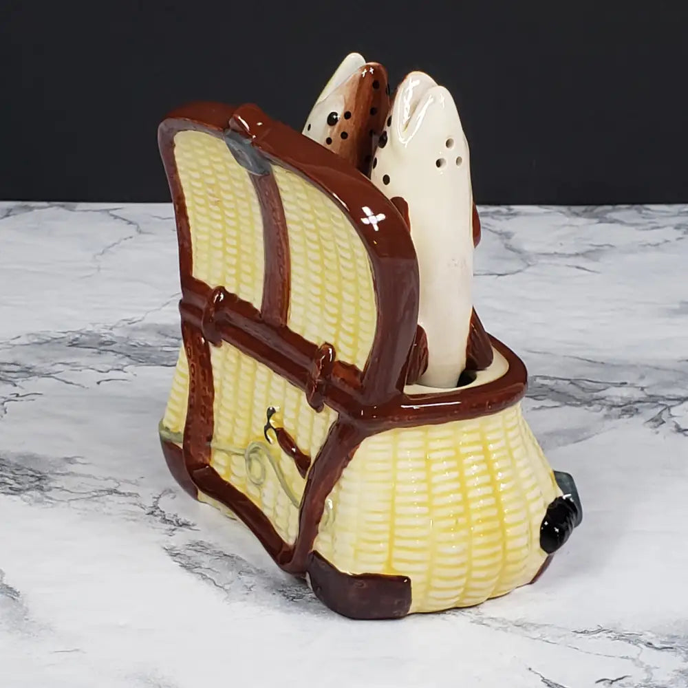 Trout Basket Salt Pepper Shaker Set & Shakers