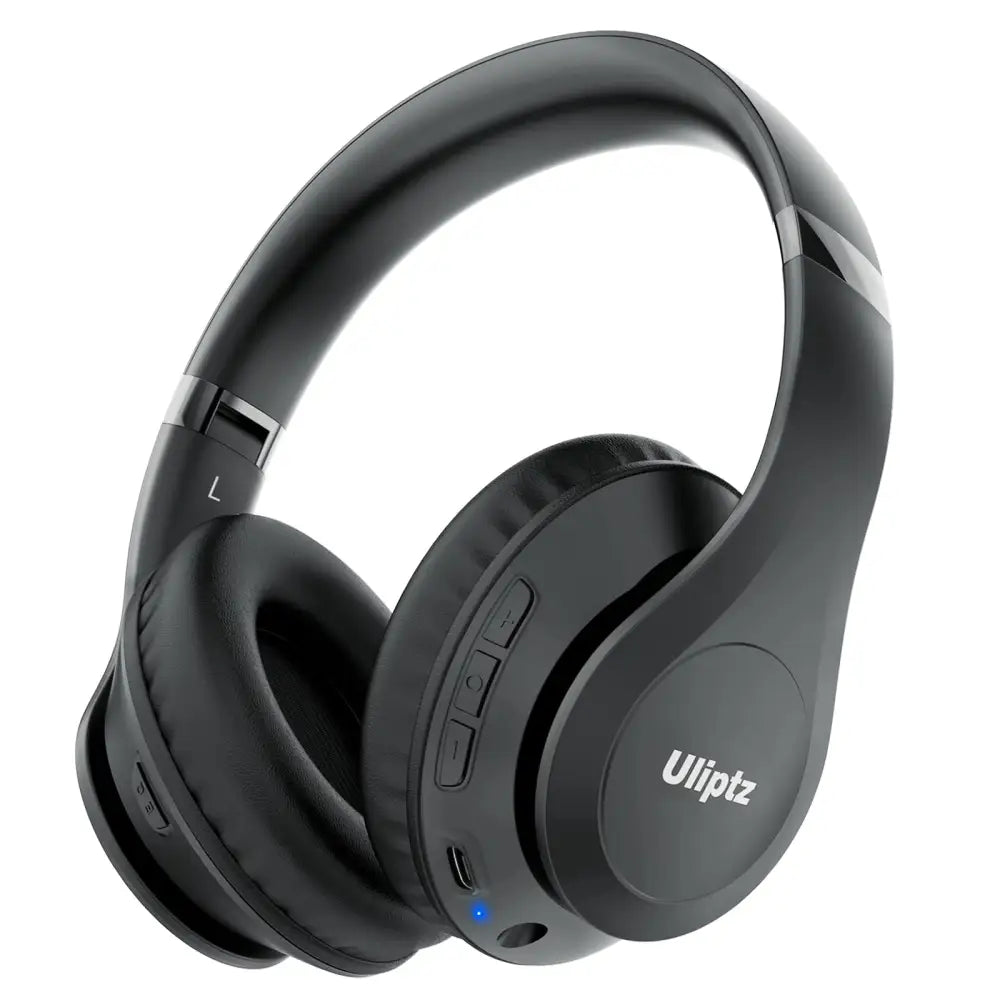 Uliptz Wireless Bluetooth Headphones 65H Playtime 6 Eq Sound Modes Hifi Stereo Over Ear With