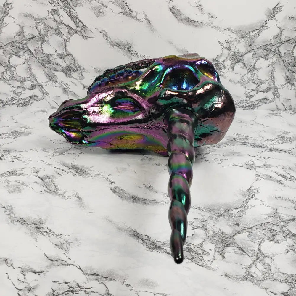 Unicorn Skull Articulated Crazy Bonez Pearlescent Home & Garden