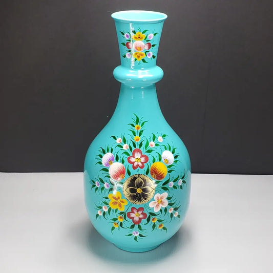 Vase Bavarian Hand Painted Steel Decor