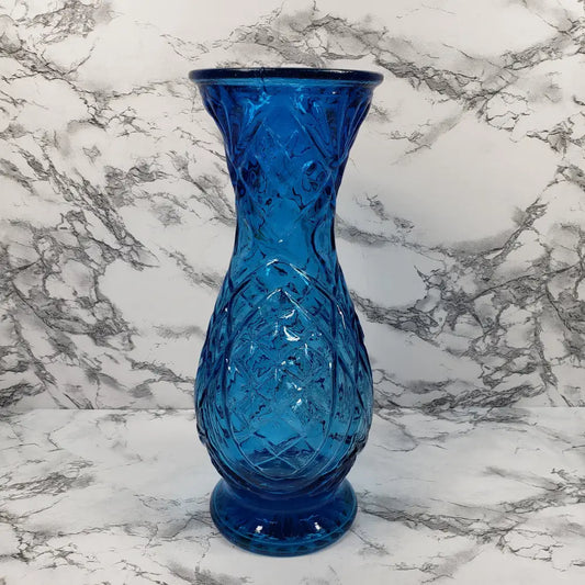 Vase Blue Glass Taiwan Vintage Vases