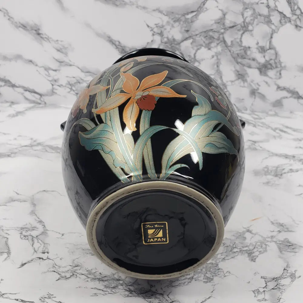 Vase Double Handled Japanese Porcelain Vintage Decor