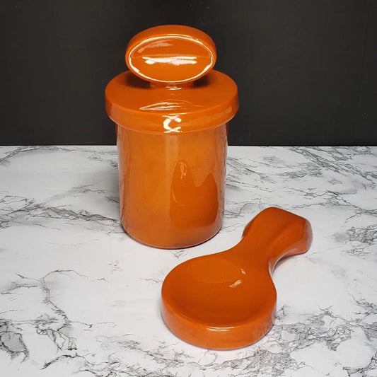 Vohann Grease Jar and Spoon Rest Set Vintage - Decor