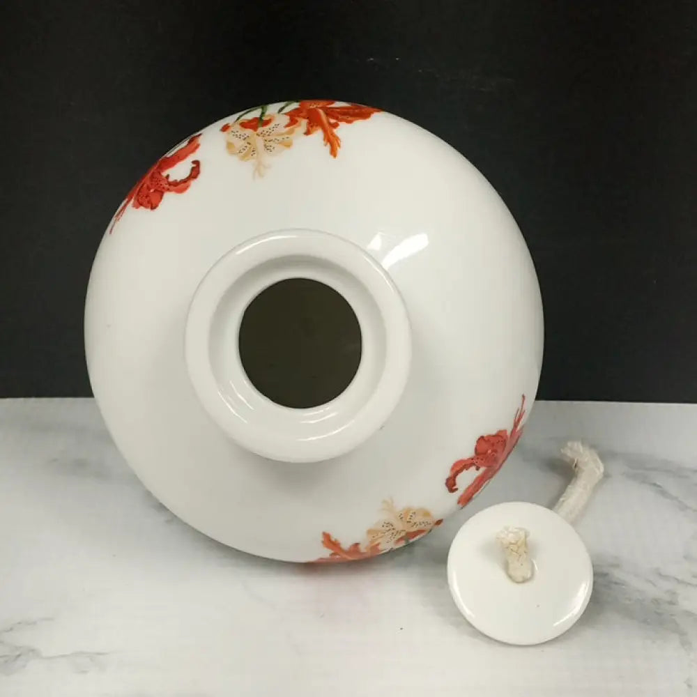 Wicks & Sticks Porcelain Oil Lamp ( Vintage ) Decor