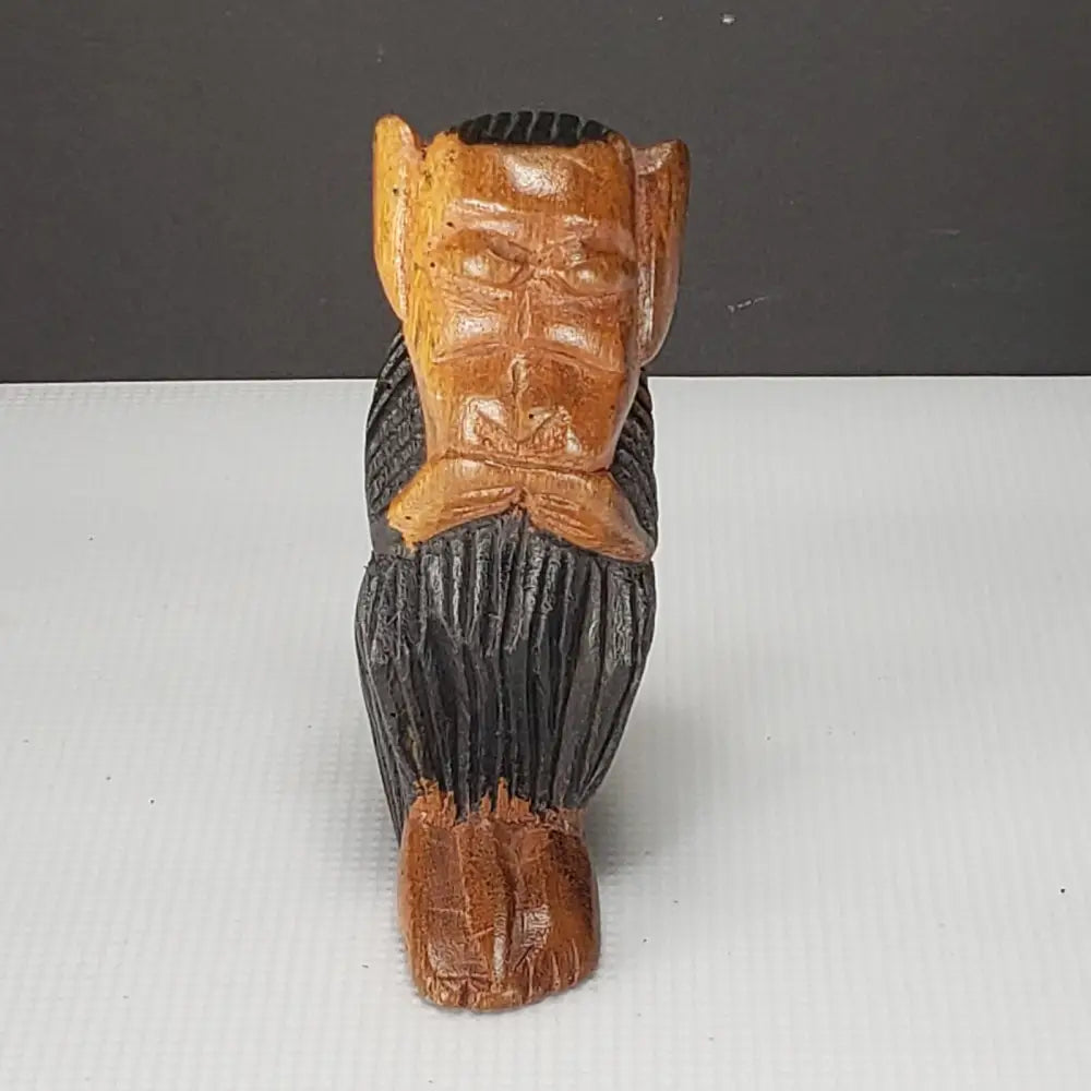Wooden Monkeys Hand Carved See Hear Speak No Evil Vintage -