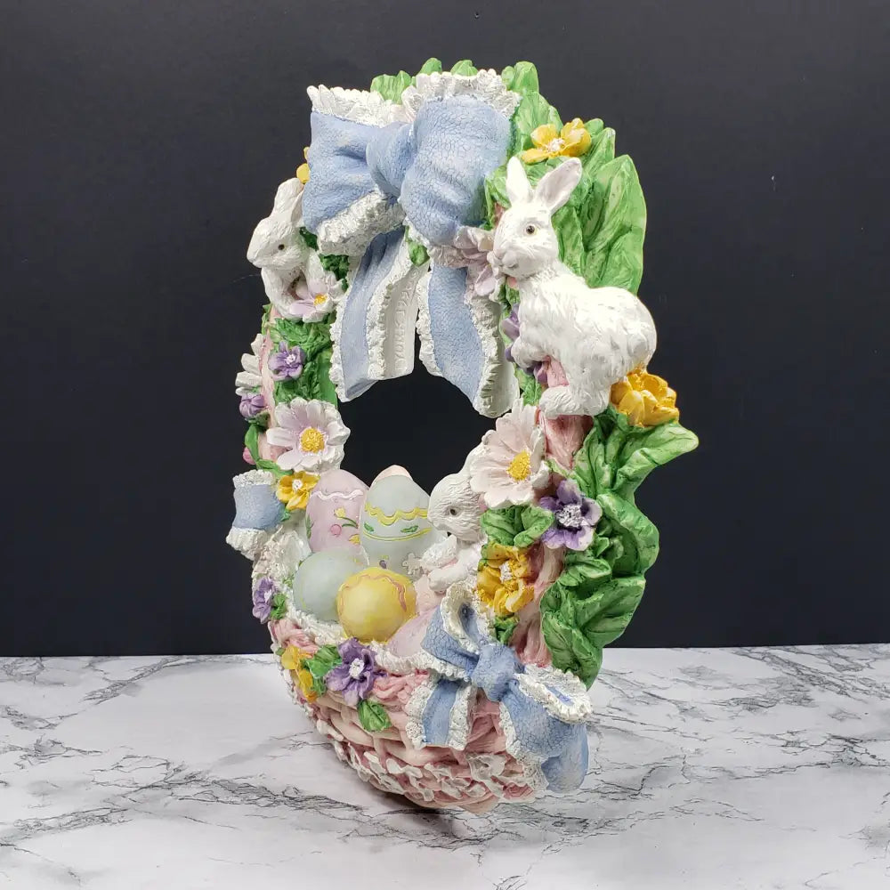 York Resin Easter Wreath Vintage Decor