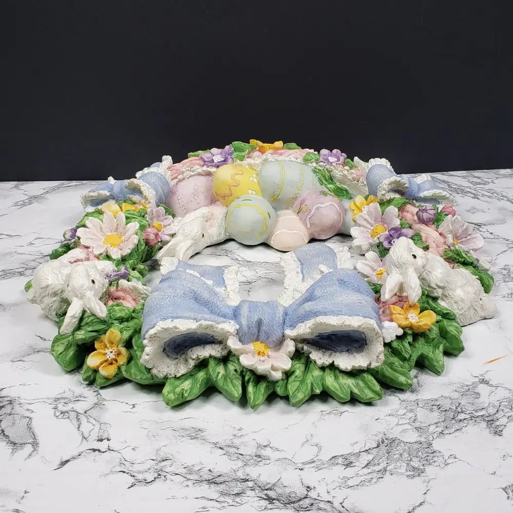 York Resin Easter Wreath Vintage Decor