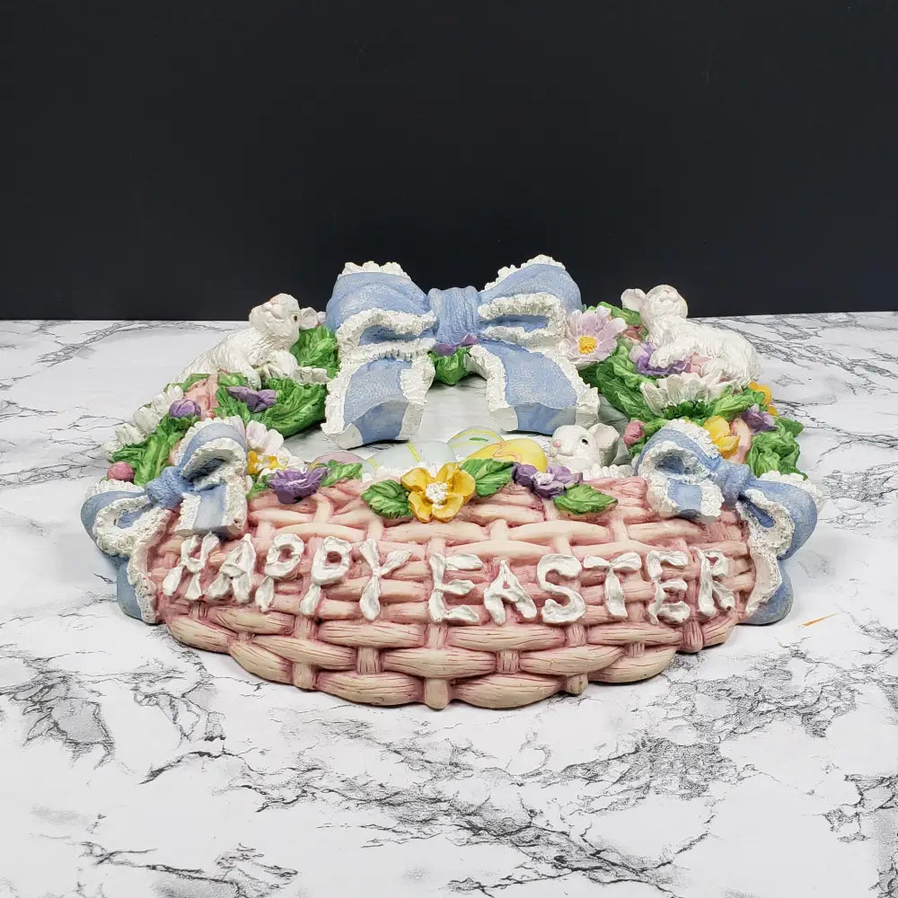 York Resin Easter Wreath Vintage Decor